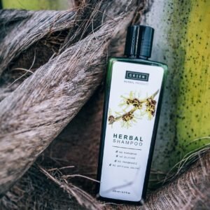 botanical, aromatic, beauty, bottle, brand, care, dried, nature, green, hair, herbal, natural, object, palm, product, red, shampoo, soft, transparent, tree